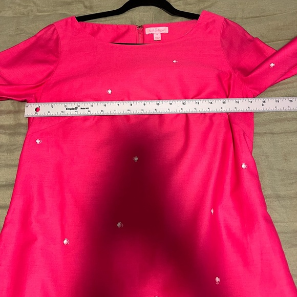 Lilly‎ Pulitzer Shift Dress Size 6 Pink Embellished Preppy Knee Length Jersey - Picture 14 of 16